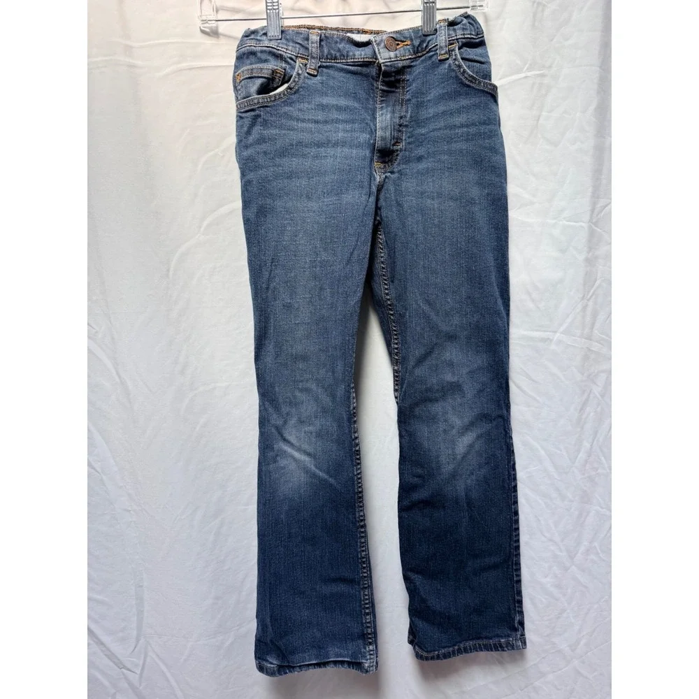 Wrangler Bootcut Jeans Boys Youth Size 14 ‎ (28x26)  Blue Denim Adjustable